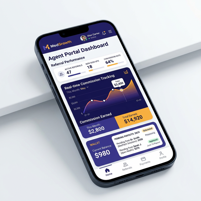 Agent Referral Dashboard Interface