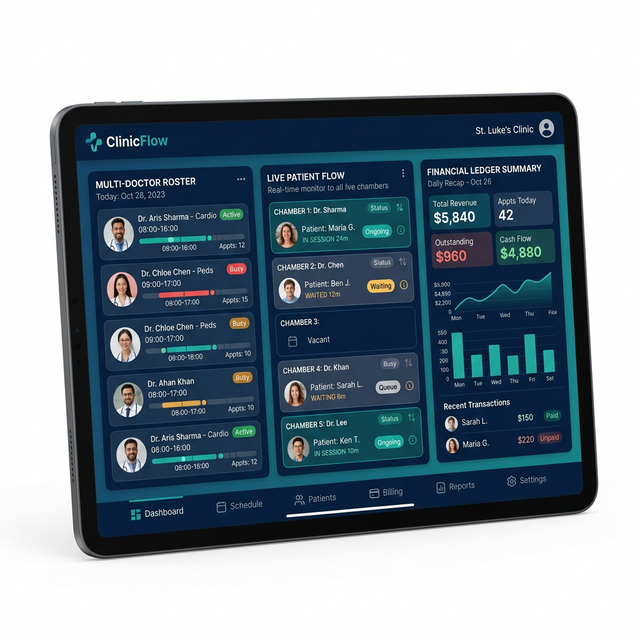 Clinic Management Interface for Cuttack Doctors